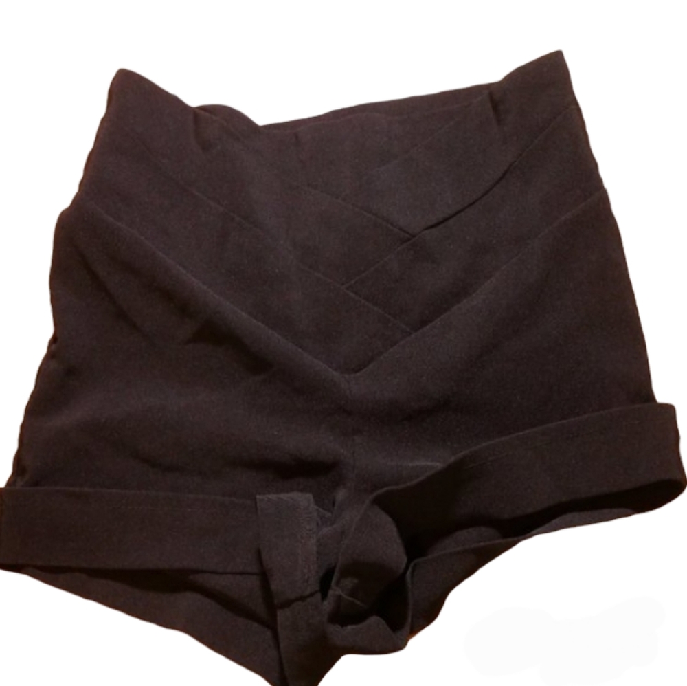 Lime Brand Black High Waist Fashion Shorts Size Medium
